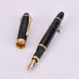image-Jinhao X450 Luxury Dazzle Blue Fountain Pen High Quality Metal Inking Pens for Office Supplies School Supplies