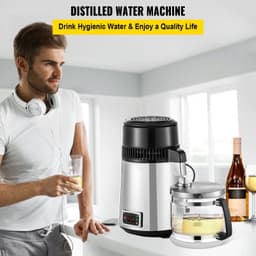 image-VEVOR 4L Pure Water Distiller Purifier Filter Dispenser Drinking Bottle Softener Temp Display Overheat Protection Home Appliance