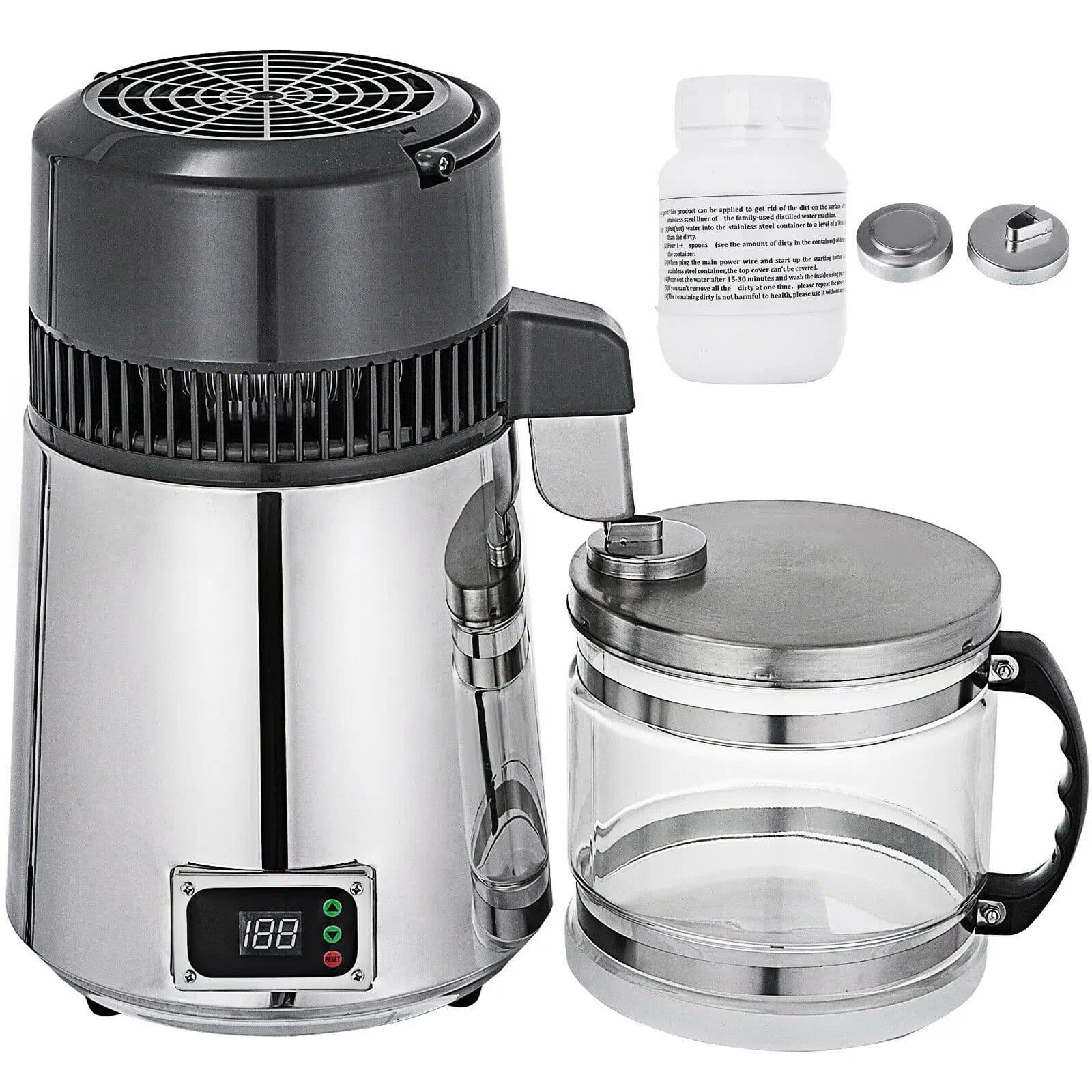 image-VEVOR 4L Pure Water Distiller Purifier Filter Dispenser Drinking Bottle Softener Temp Display Overheat Protection Home Appliance