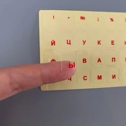 image-Russian Keyboard Stickers Transparent Paster Tags Strong Viscosity Keyboard Cover Alphabet Layout With Button Letters Waterproof