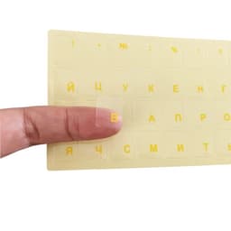 image-Russian Keyboard Stickers Transparent Paster Tags Strong Viscosity Keyboard Cover Alphabet Layout With Button Letters Waterproof