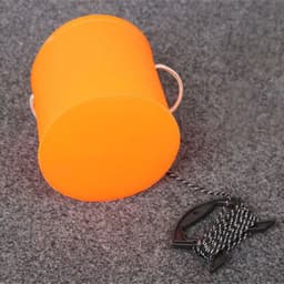 image-1 pcs 18cm Of Eva Folding Bucket With Rope Belt Outdoor Folding Bag Carp Fishing Tackle Box Camping Fishing Accessories