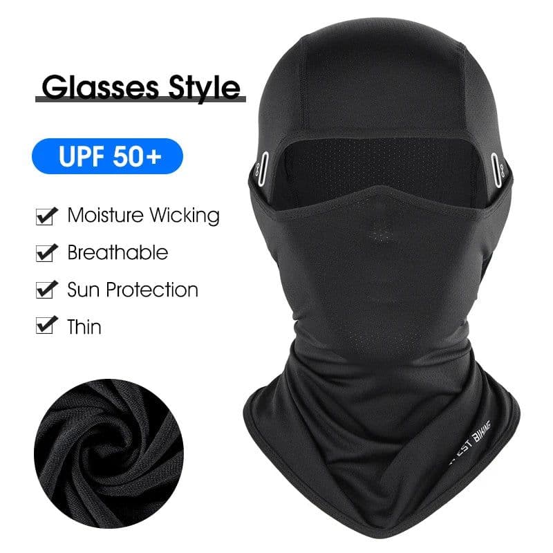 image-WEST BIKING Summer Breathable Cycling Cap Anti-UV Balaclava Men Full Face Mask Bicycle Motorcycle Running Cooling Sport Gear