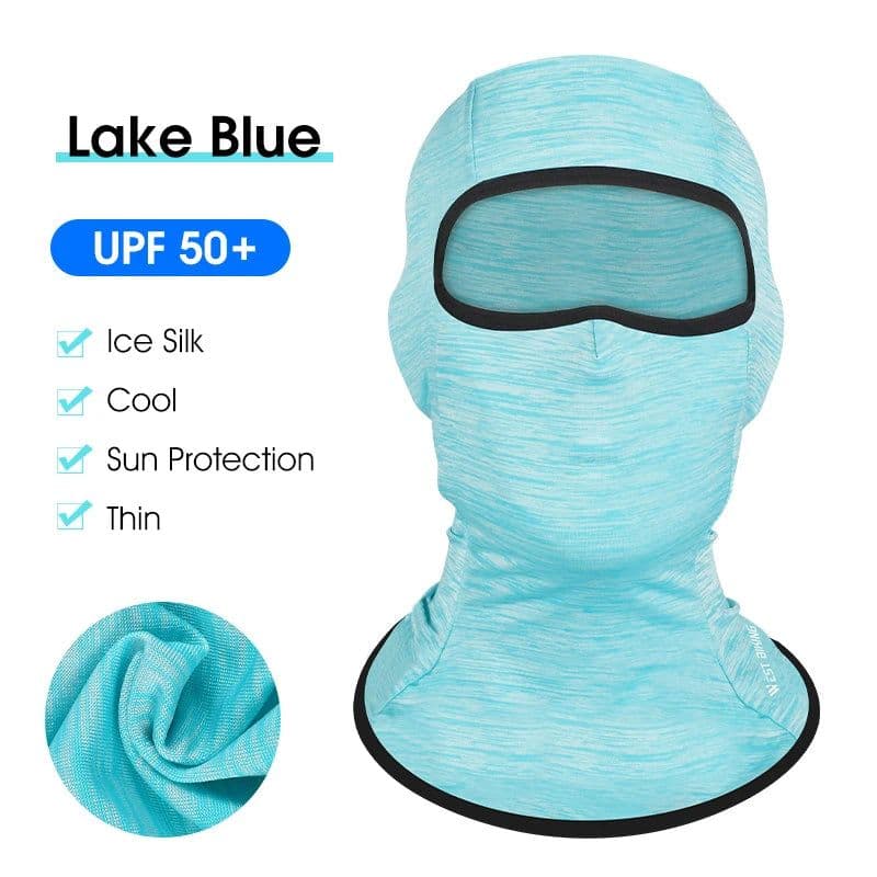 image-WEST BIKING Summer Breathable Cycling Cap Anti-UV Balaclava Men Full Face Mask Bicycle Motorcycle Running Cooling Sport Gear