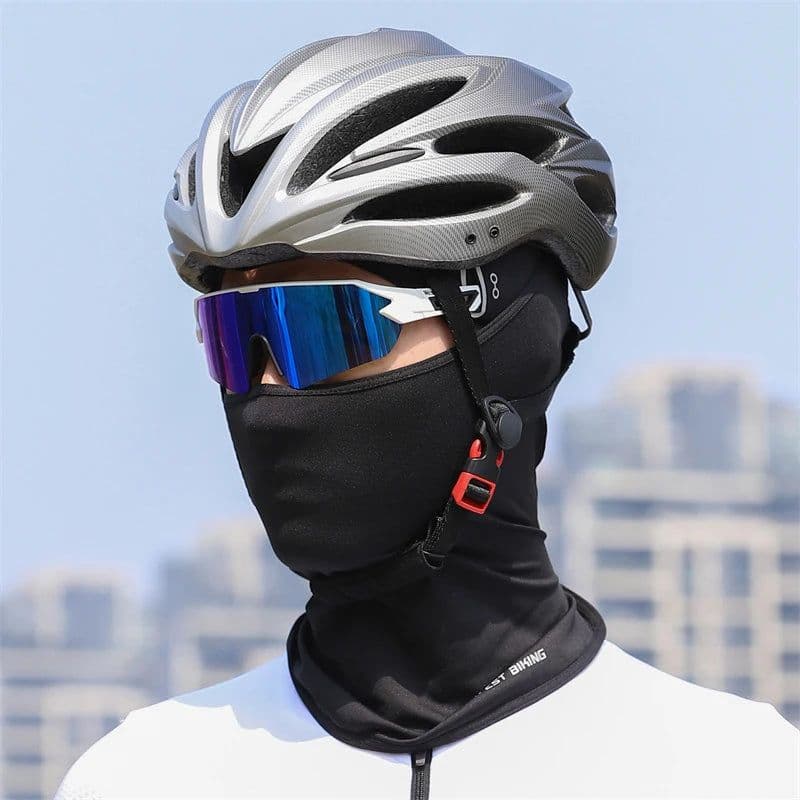 image-WEST BIKING Summer Breathable Cycling Cap Anti-UV Balaclava Men Full Face Mask Bicycle Motorcycle Running Cooling Sport Gear