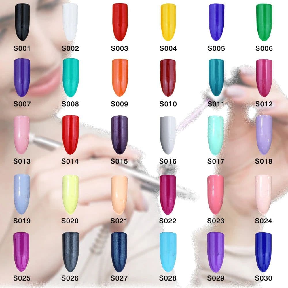 image-OPHIR Airbrush Nail Gel Manicure UV LED Gel for Airbrush Alcohol Base 3 Step Nail Art Polish Gel 30 Color for Choose S001-