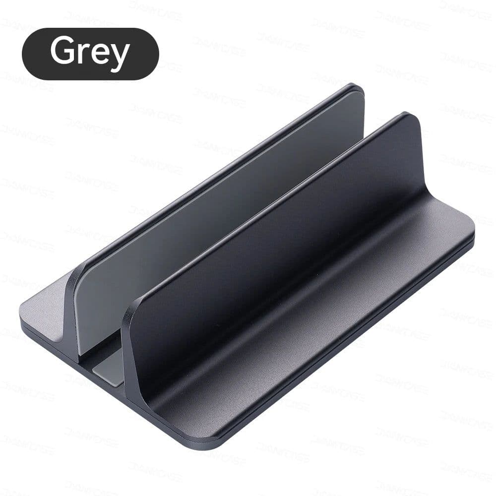 image-Vertical Laptop Stand For Macbook Air Pro 13 15 16 Desktop Aluminum Stand With Adjustable Dock Size For Notebook Stand