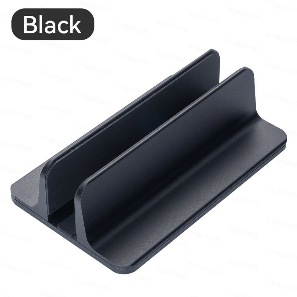 image-Vertical Laptop Stand For Macbook Air Pro 13 15 16 Desktop Aluminum Stand With Adjustable Dock Size For Notebook Stand