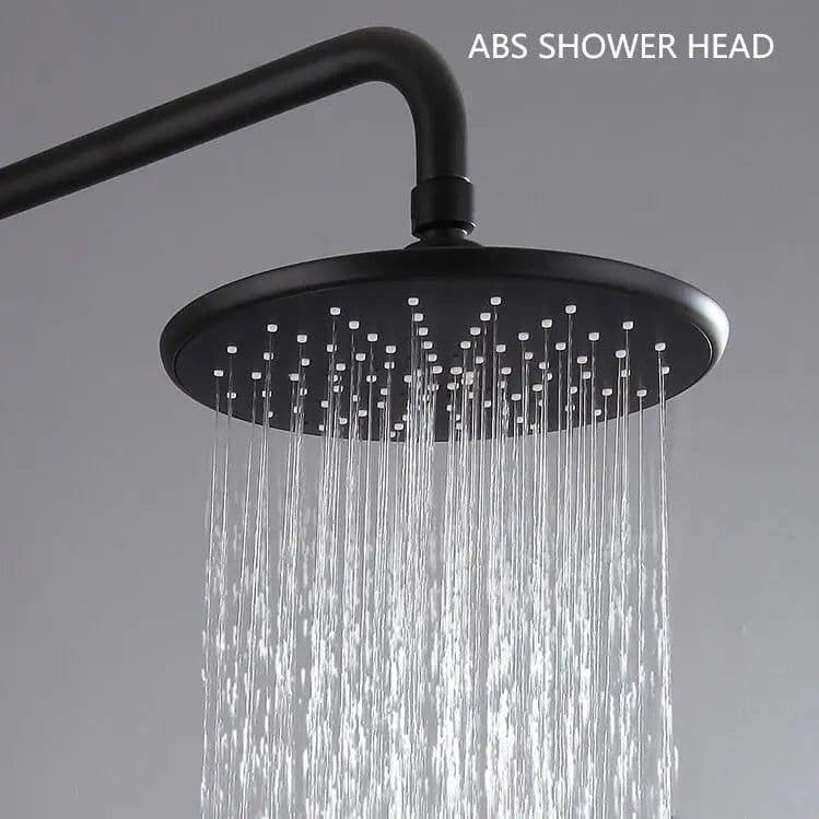 image-BECOLA matte black shower head bathroom ABS plastic shower faucet fashion BLACK rainfall shower nozzle free shipping