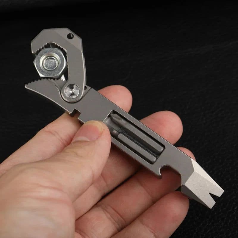 image-EDC Titanium alloy Crowbar tools Hand Outdoor Camping Gear EDC Multifunction Tools Gift Collection