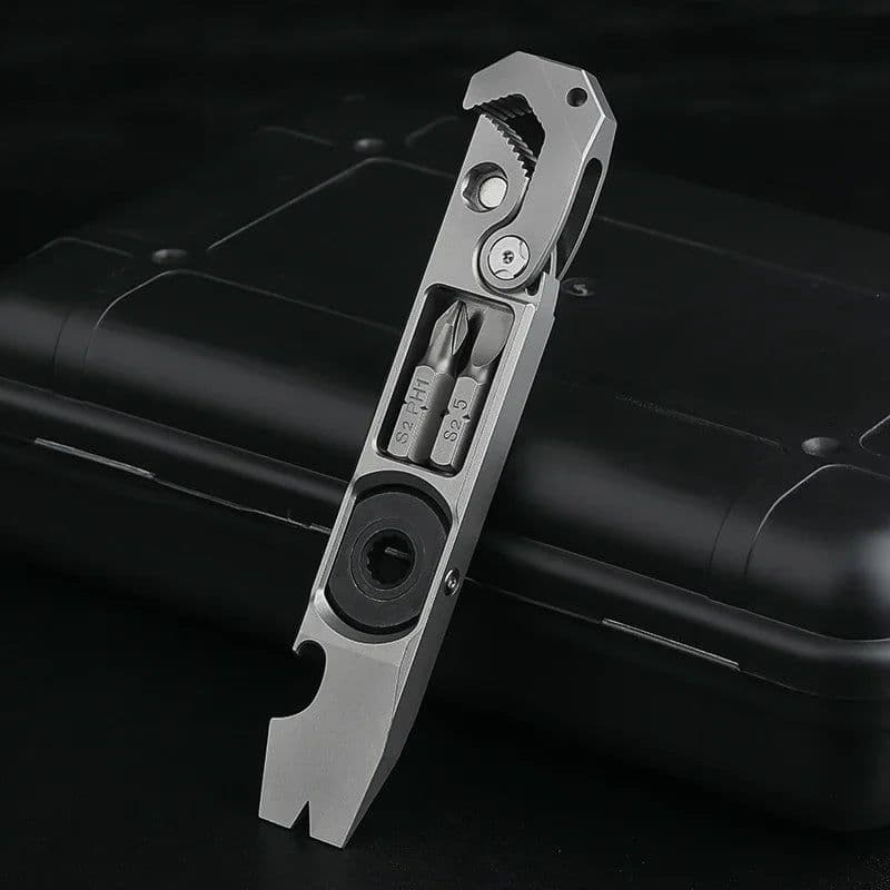 image-EDC Titanium alloy Crowbar tools Hand Outdoor Camping Gear EDC Multifunction Tools Gift Collection