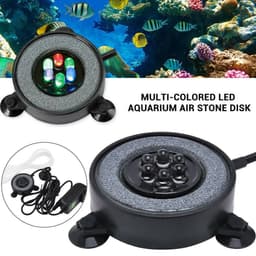 image-Color Changing LED Air Bubble Light Underwater Submersible Fish Tank Light Aquarium Air Bubble Lamp Making Oxygen for Fish Tank