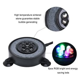 image-Color Changing LED Air Bubble Light Underwater Submersible Fish Tank Light Aquarium Air Bubble Lamp Making Oxygen for Fish Tank