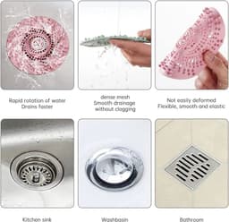 image-1Pcs Silicone Drain Strainer Household Shower Floor Filter Sink Strainers Hair Catcher For Kitchen Bathroom Accessories