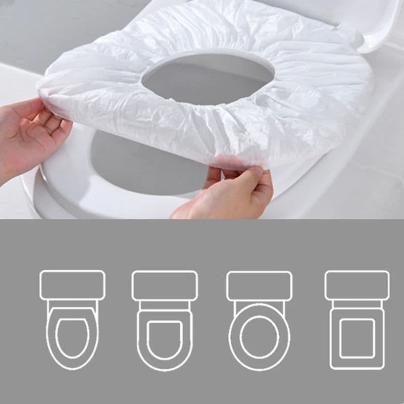 image-5/10pcs Disposable Toilet Seat Cover WC Toilet Mat Biodegradable Travel Camping Hotel Toilet Paper Pad Bathroom Accessories