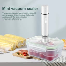 image-Electric Automatic Vacuum Sealer Handheld Food Bag Sealed Wand Wet And Dry Use Seafood Seal Packing Tool Travel Kichen Gadgets