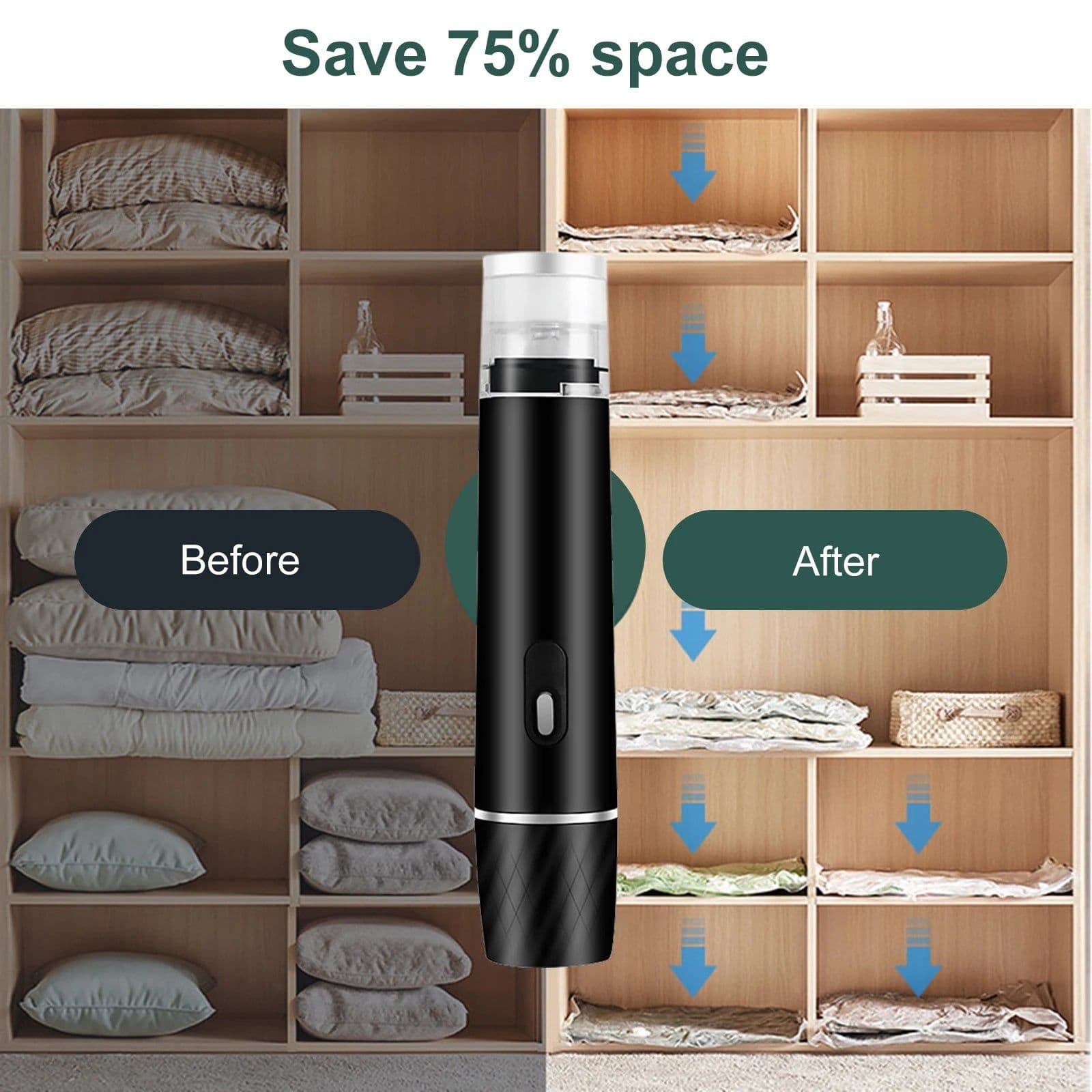 image-Electric Automatic Vacuum Sealer Handheld Food Bag Sealed Wand Wet And Dry Use Seafood Seal Packing Tool Travel Kichen Gadgets