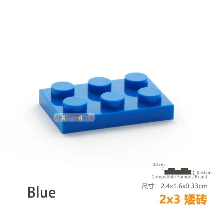 image-20pcs/lot DIY Blocks Building Bricks Thin 2X3 Educational Assemblage Construction Toys for Children Size Compatible With Brand