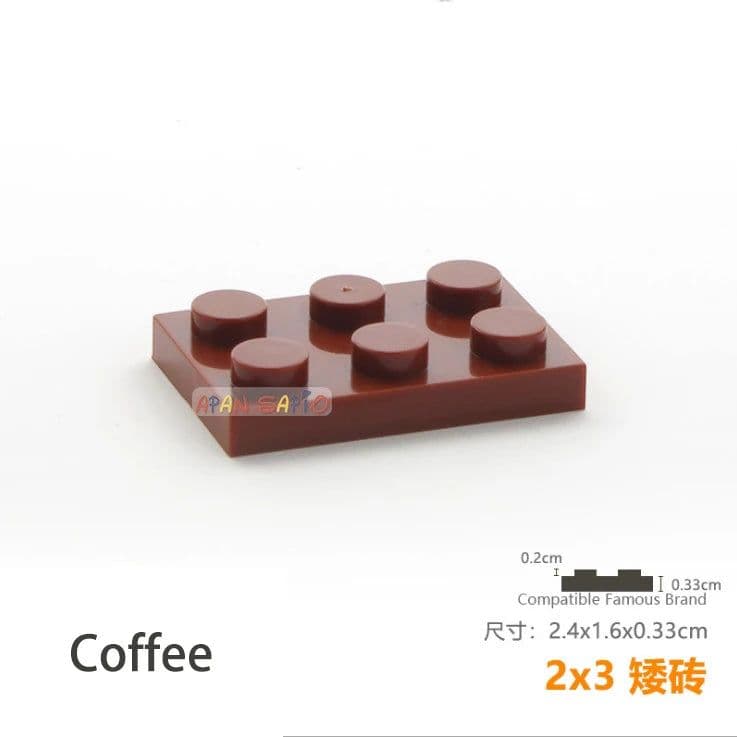 image-20pcs/lot DIY Blocks Building Bricks Thin 2X3 Educational Assemblage Construction Toys for Children Size Compatible With Brand