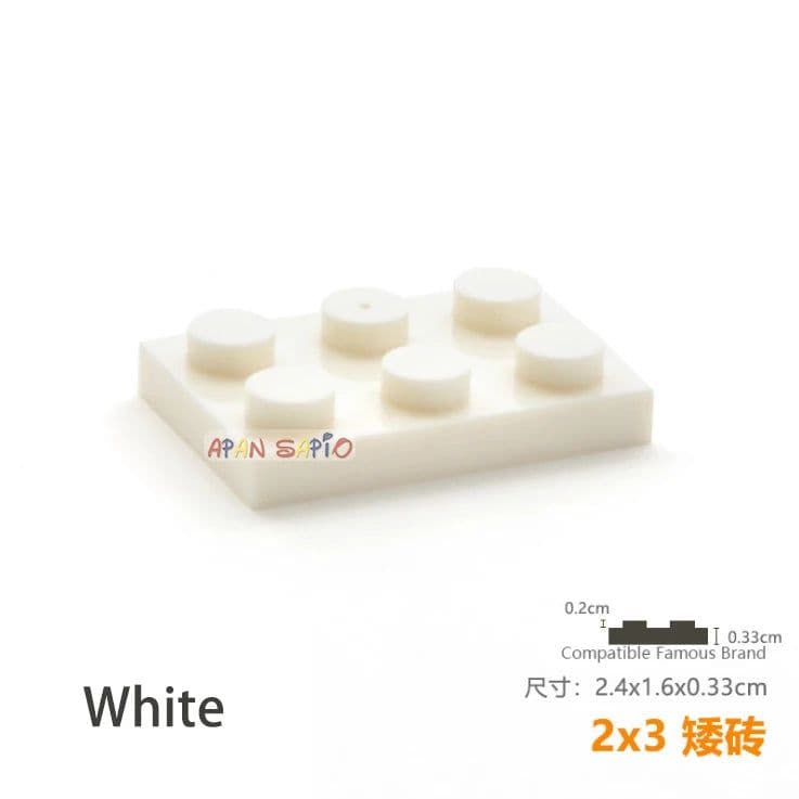 image-20pcs/lot DIY Blocks Building Bricks Thin 2X3 Educational Assemblage Construction Toys for Children Size Compatible With Brand