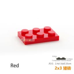image-20pcs/lot DIY Blocks Building Bricks Thin 2X3 Educational Assemblage Construction Toys for Children Size Compatible With Brand