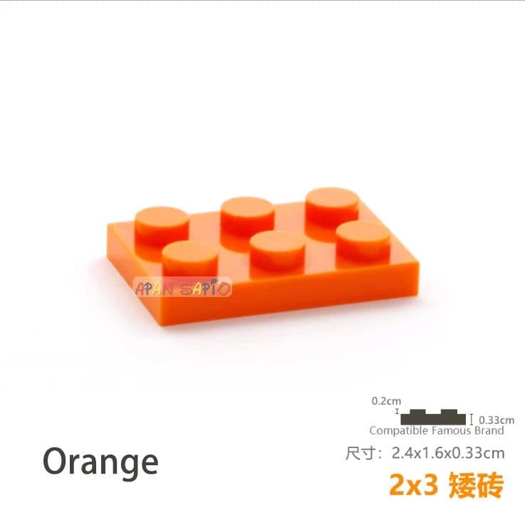 image-20pcs/lot DIY Blocks Building Bricks Thin 2X3 Educational Assemblage Construction Toys for Children Size Compatible With Brand