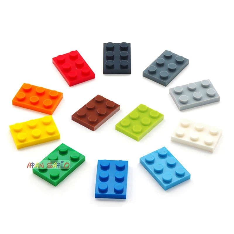image-20pcs/lot DIY Blocks Building Bricks Thin 2X3 Educational Assemblage Construction Toys for Children Size Compatible With Brand
