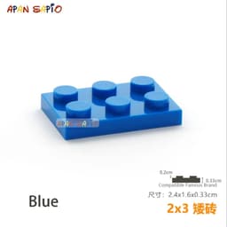 image-20pcs/lot DIY Blocks Building Bricks Thin 2X3 Educational Assemblage Construction Toys for Children Size Compatible With Brand