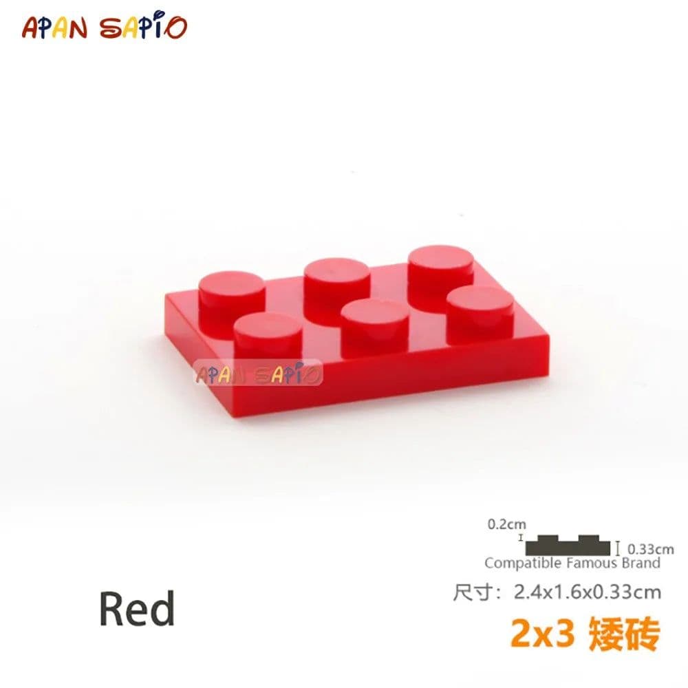 image-20pcs/lot DIY Blocks Building Bricks Thin 2X3 Educational Assemblage Construction Toys for Children Size Compatible With Brand