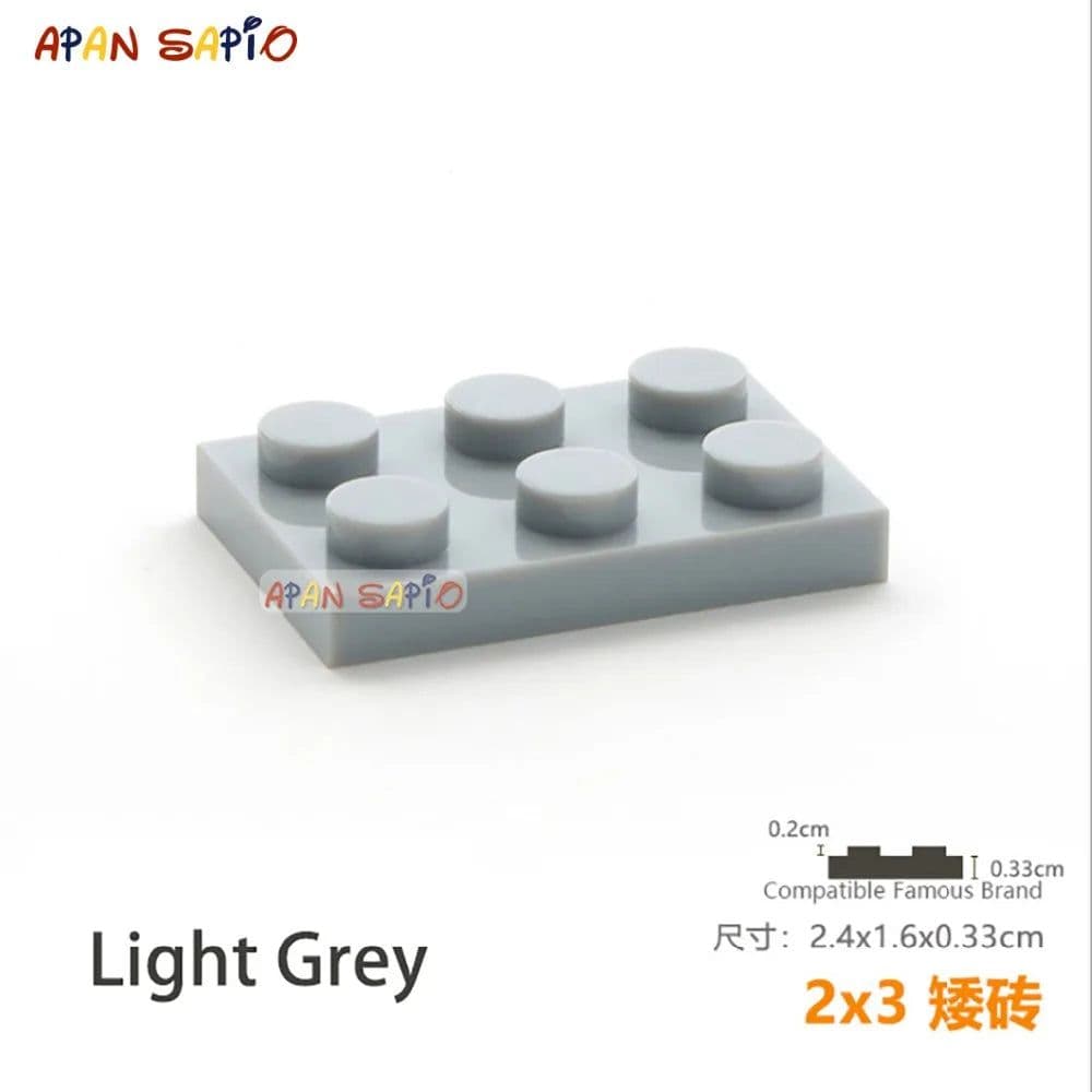 image-20pcs/lot DIY Blocks Building Bricks Thin 2X3 Educational Assemblage Construction Toys for Children Size Compatible With Brand