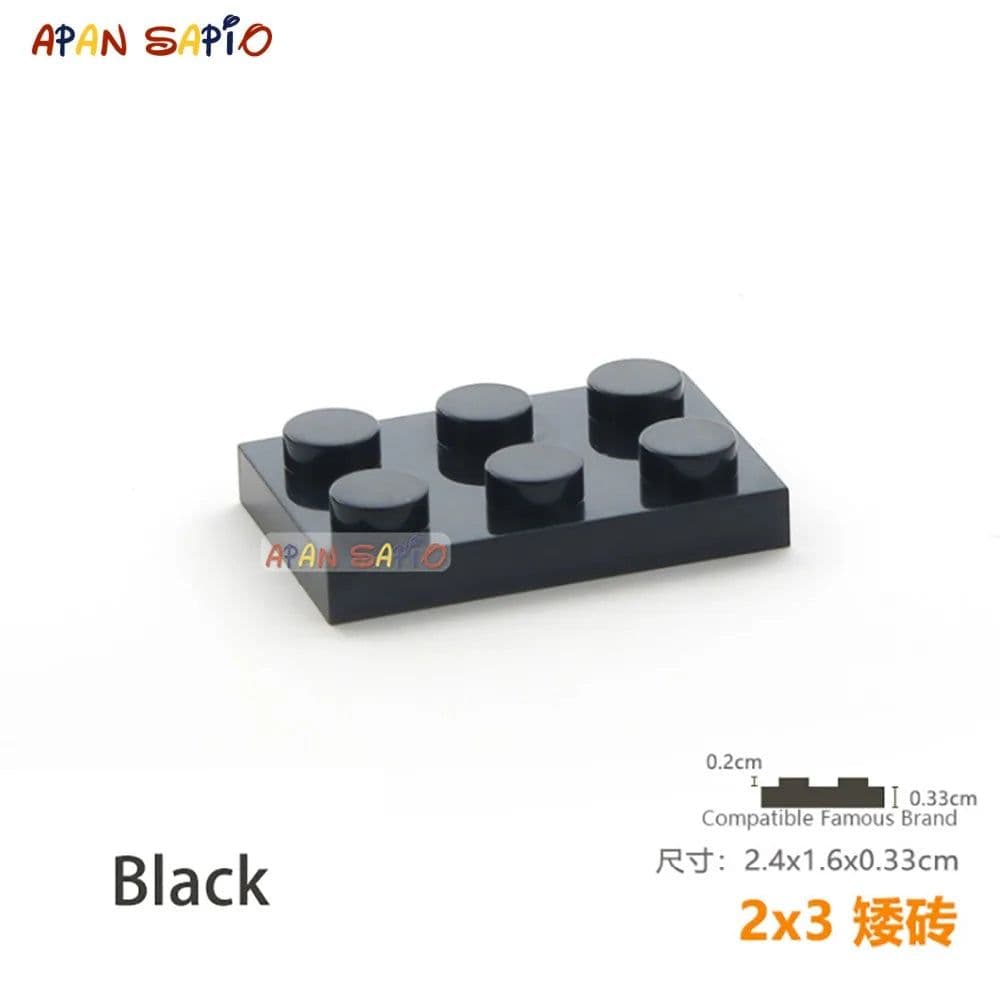 image-20pcs/lot DIY Blocks Building Bricks Thin 2X3 Educational Assemblage Construction Toys for Children Size Compatible With Brand