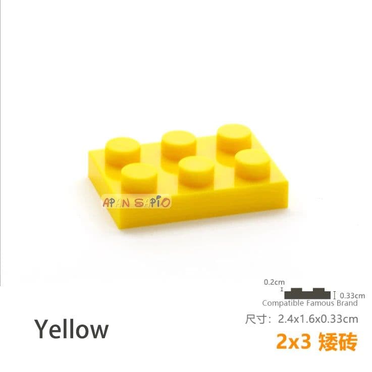 image-20pcs/lot DIY Blocks Building Bricks Thin 2X3 Educational Assemblage Construction Toys for Children Size Compatible With Brand