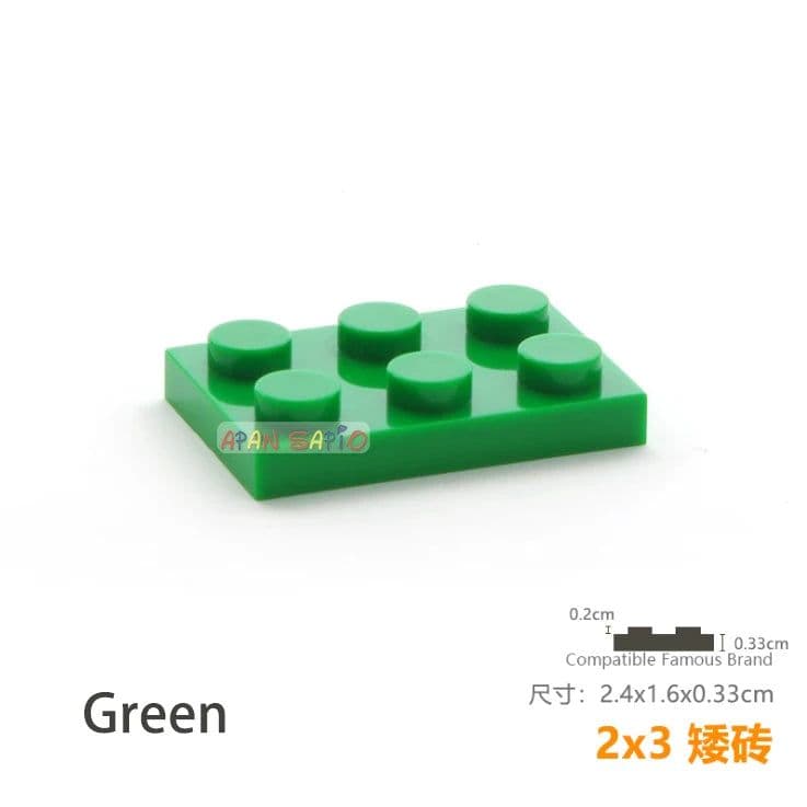 image-20pcs/lot DIY Blocks Building Bricks Thin 2X3 Educational Assemblage Construction Toys for Children Size Compatible With Brand