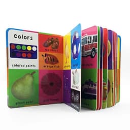 image-First 100 Animals Words Colors Book for Kids Early Education Board Book Baby Learning English Picture Books Montessori Toys