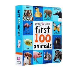 image-First 100 Animals Words Colors Book for Kids Early Education Board Book Baby Learning English Picture Books Montessori Toys