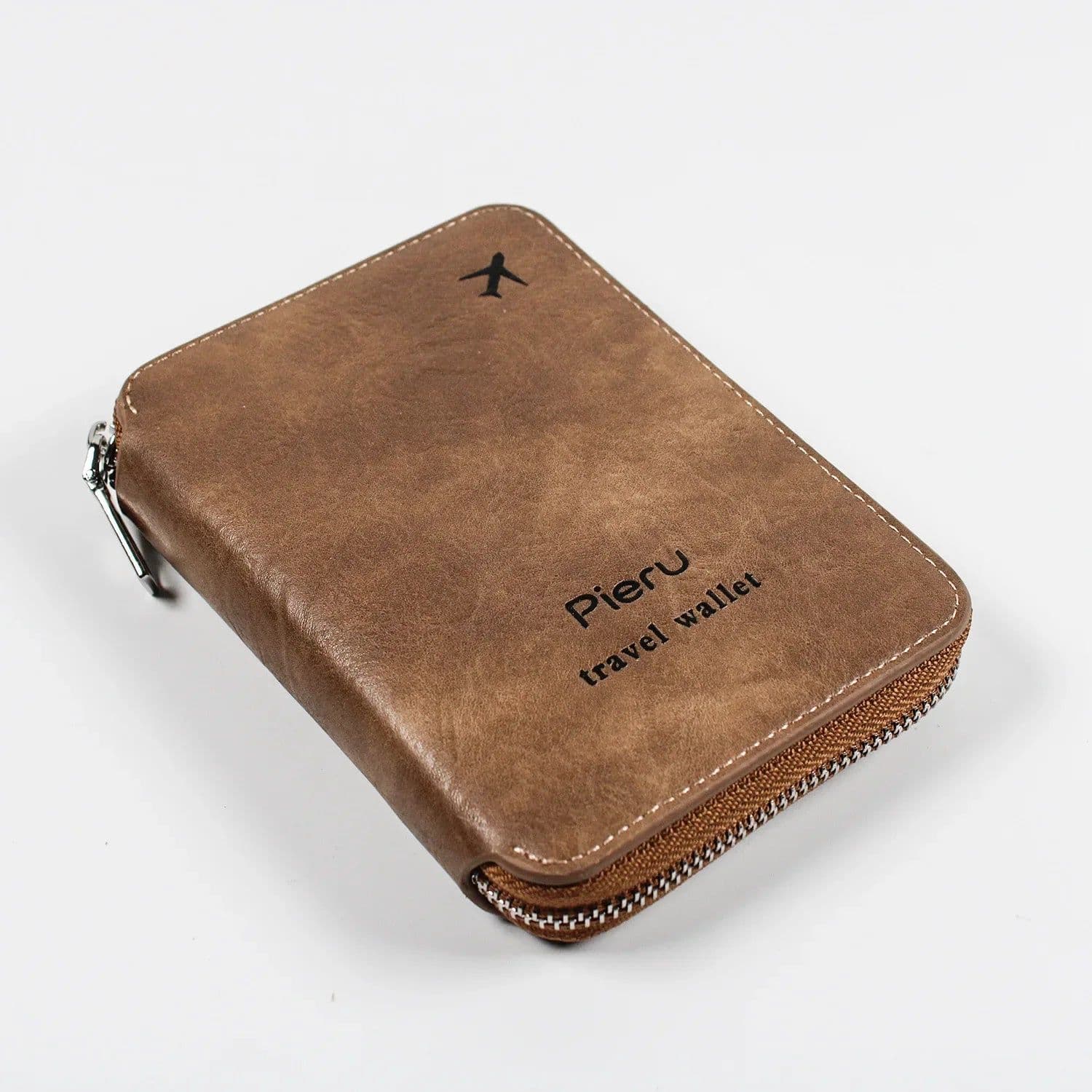 image-Multifunctional Rfid Anti-Theft Brush Passport Holder Document Bag Travel Wallet Zipper Storage Bag Leather Case Passport Holder