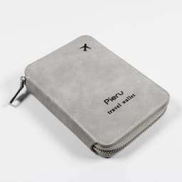 image-Multifunctional Rfid Anti-Theft Brush Passport Holder Document Bag Travel Wallet Zipper Storage Bag Leather Case Passport Holder