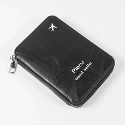 image-Multifunctional Rfid Anti-Theft Brush Passport Holder Document Bag Travel Wallet Zipper Storage Bag Leather Case Passport Holder