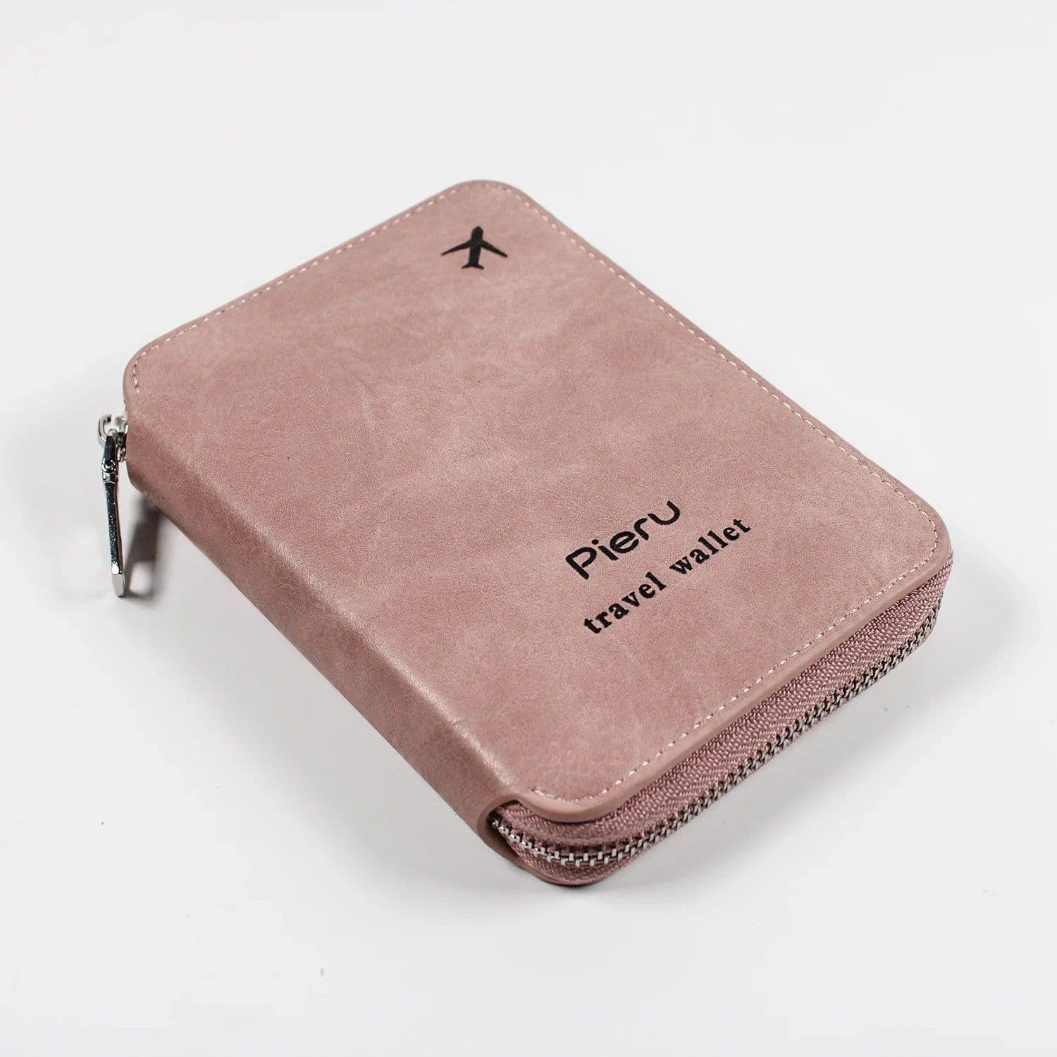 image-Multifunctional Rfid Anti-Theft Brush Passport Holder Document Bag Travel Wallet Zipper Storage Bag Leather Case Passport Holder