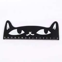 image-1 Pcs Lytwtw's Cute Kawaii Black Cat Kitten Straight Ruler Wooden Tools Cartoon Sewing Drawing Office School Stationery supplies