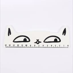 image-1 Pcs Lytwtw's Cute Kawaii Black Cat Kitten Straight Ruler Wooden Tools Cartoon Sewing Drawing Office School Stationery supplies