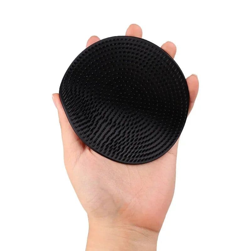 image-Silicone Body Scrubber Natural Bristles Skin Exfoliator Scrub Shower Sponge Brush Silicone Bath Shower Brush