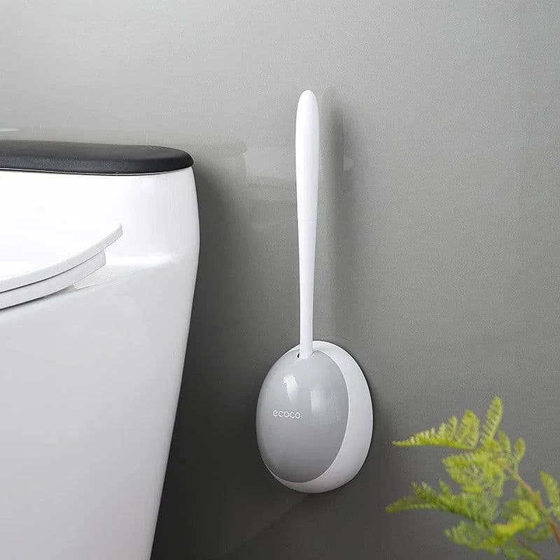image-Silicone Toilet Brush For WC Accessories Drainable Toilet Brush Wall-Mounted Cleaning Tools Home Bathroom Accessories Sets