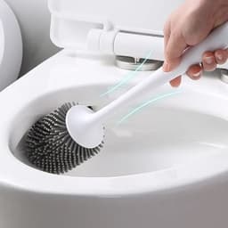 image-Silicone Toilet Brush For WC Accessories Drainable Toilet Brush Wall-Mounted Cleaning Tools Home Bathroom Accessories Sets