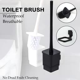 image-Detachable Toilet Brush Wall Mounted Wc No Dead Ends Cleaning Tools Corner Cleaner Storage Holder Home Bathroom Accessories Sets