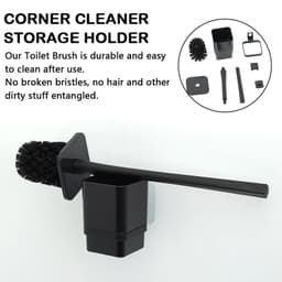 image-Detachable Toilet Brush Wall Mounted Wc No Dead Ends Cleaning Tools Corner Cleaner Storage Holder Home Bathroom Accessories Sets