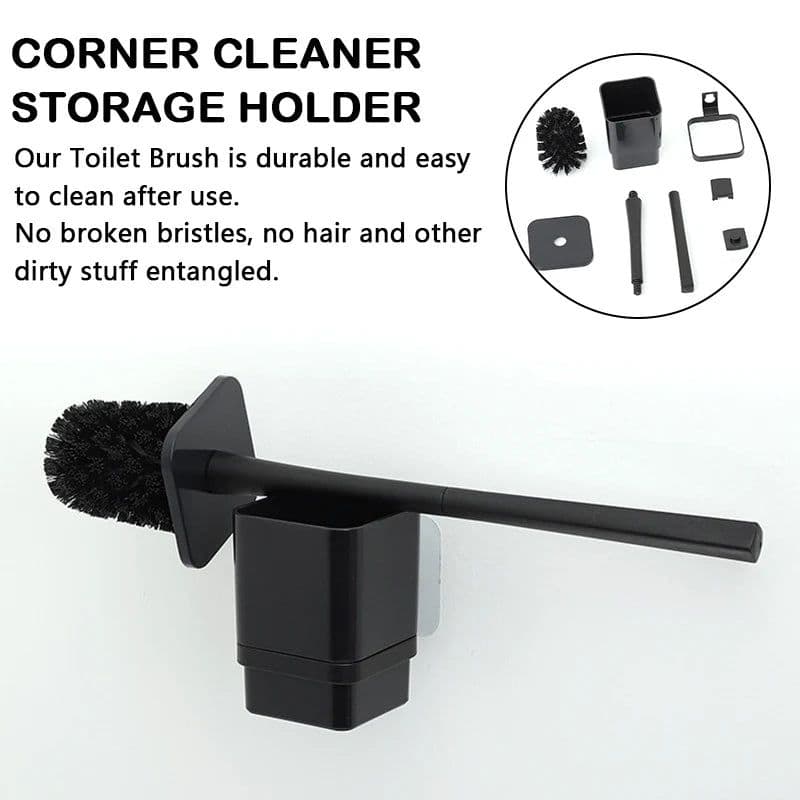 image-Detachable Toilet Brush Wall Mounted Wc No Dead Ends Cleaning Tools Corner Cleaner Storage Holder Home Bathroom Accessories Sets
