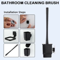 image-Detachable Toilet Brush Wall Mounted Wc No Dead Ends Cleaning Tools Corner Cleaner Storage Holder Home Bathroom Accessories Sets