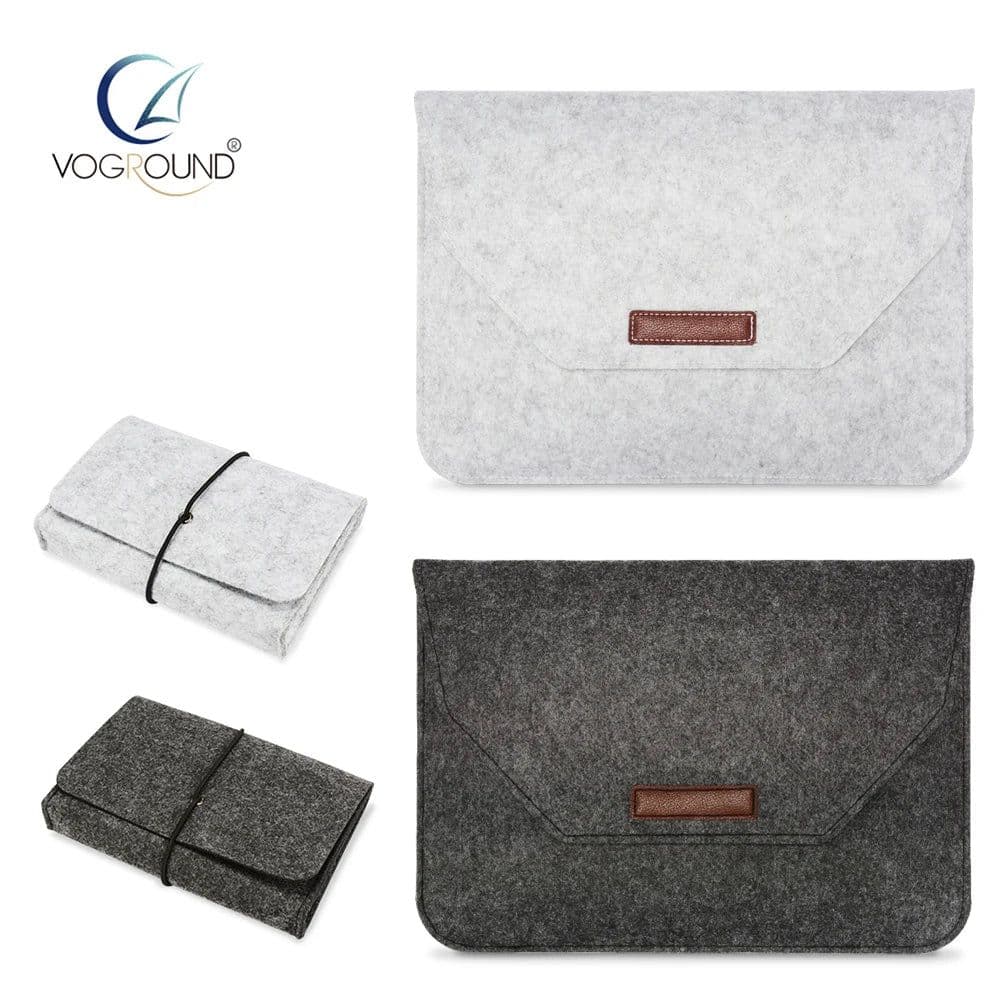 image-Soft Sleeve Laptop Bag For Macbook Air Pro Retina 11 12 13 14 15 inch Notebook Tablet Case Cover For HP Dell Macbook With Gift