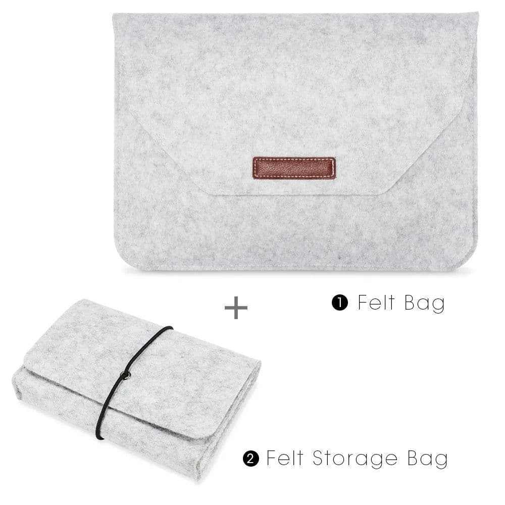 image-Soft Sleeve Laptop Bag For Macbook Air Pro Retina 11 12 13 14 15 inch Notebook Tablet Case Cover For HP Dell Macbook With Gift